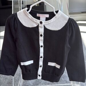 Janie and Jack Black and White Classic Cardigan Sweater